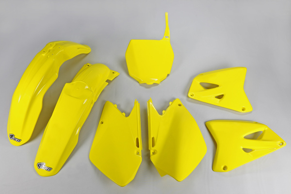 Plastic Kit yellow for Suzuki RM 125 (2006-25) - RM 250 (2006-25) - REPLICA PLASTICS - SUKIT406-102 - Ufo Plast