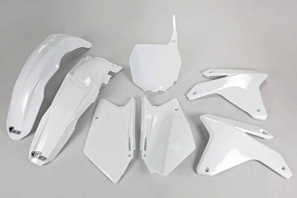 Plastic Kit white for Suzuki RMZ 450 (2005-06) - REPLICA PLASTICS - SUKIT404-041 - Ufo Plast