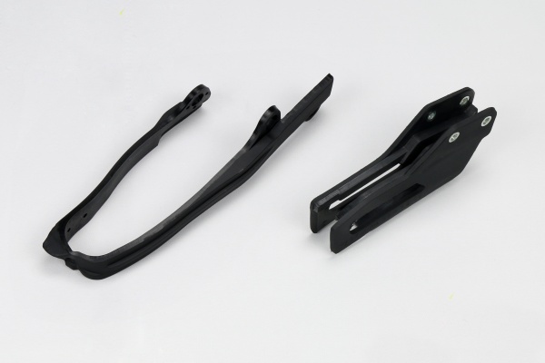 Chain guide+swingarm chain slider - black - Suzuki - REPLICA PLASTICS - SU04925-001 - UFO Plast