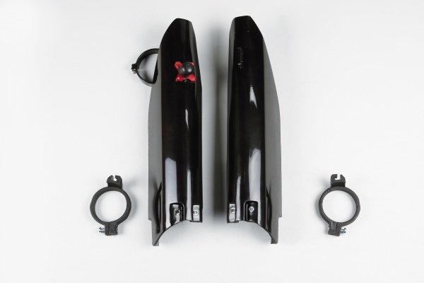 Fork slider protectors + quick starter - black - Suzuki - REPLICA PLASTICS - SU03973-001 - UFO Plast