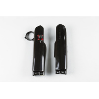 Fork slider protectors + quick starter - black - Suzuki - REPLICA PLASTICS - SU03959-001 - UFO Plast