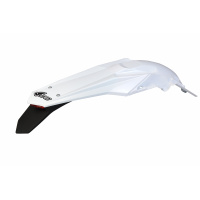 Rear fender / Enduro LED - white 041 - Suzuki - REPLICA PLASTICS - SU04947-041 - UFO Plast