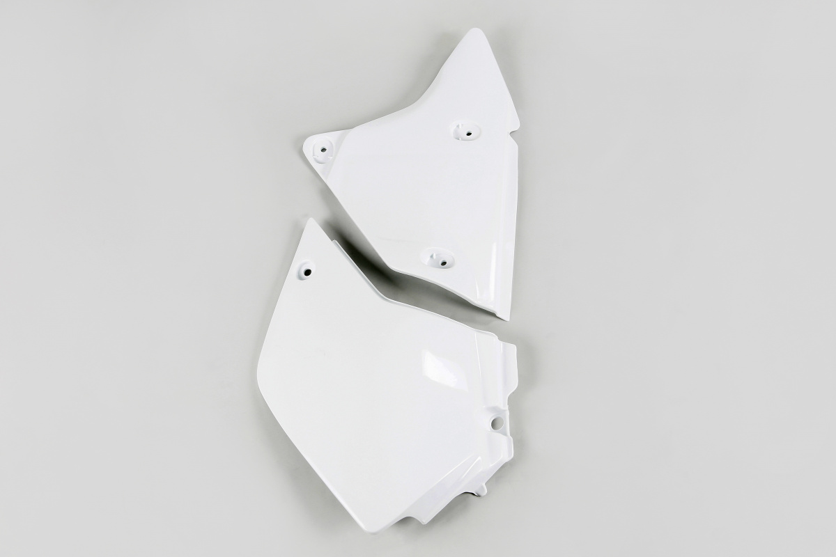 Fiancatine Laterali bianco per Suzuki DRZ 400E (2000-25) - PLASTICHE REPLICA - SU03982-041 - Ufo Plast