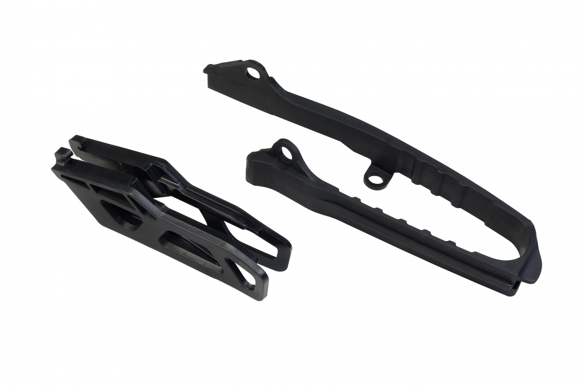 Kit Cruna Catena + Fascia Forcella nero per Suzuki RMZ 250 (2019-25) - RMZ 450 (2018-25) - PLASTICHE REPLICA - SU04946-001 - ...