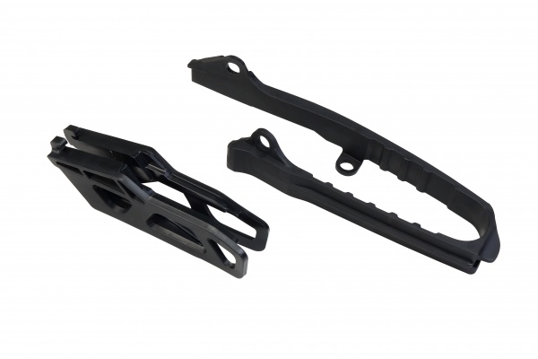 Chain guide+swingarm chain slider - black - Suzuki - REPLICA PLASTICS - SU04946-001 - UFO Plast