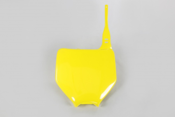 Portanumero anteriore - giallo - Suzuki - PLASTICHE REPLICA - SU03931-102 - UFO Plast