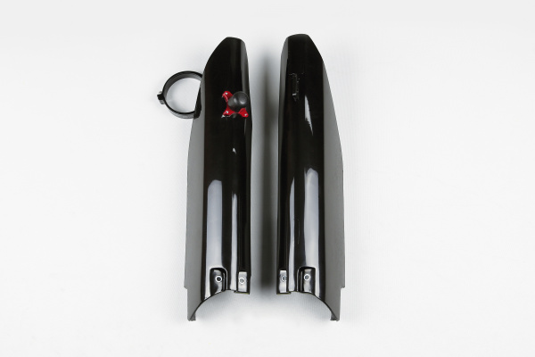 Fork slider protectors + quick starter - black - Suzuki - REPLICA PLASTICS - SU04915-001 - UFO Plast