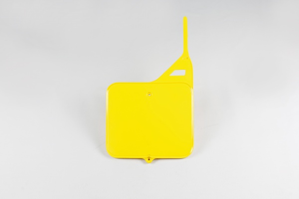 Portanumero anteriore - giallo - Suzuki - PLASTICHE REPLICA - SU02910-101 - UFO Plast