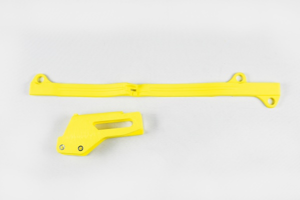 Chain guide+swingarm chain slider - yellow 102 - Suzuki - REPLICA PLASTICS - SU04933-102 - UFO Plast