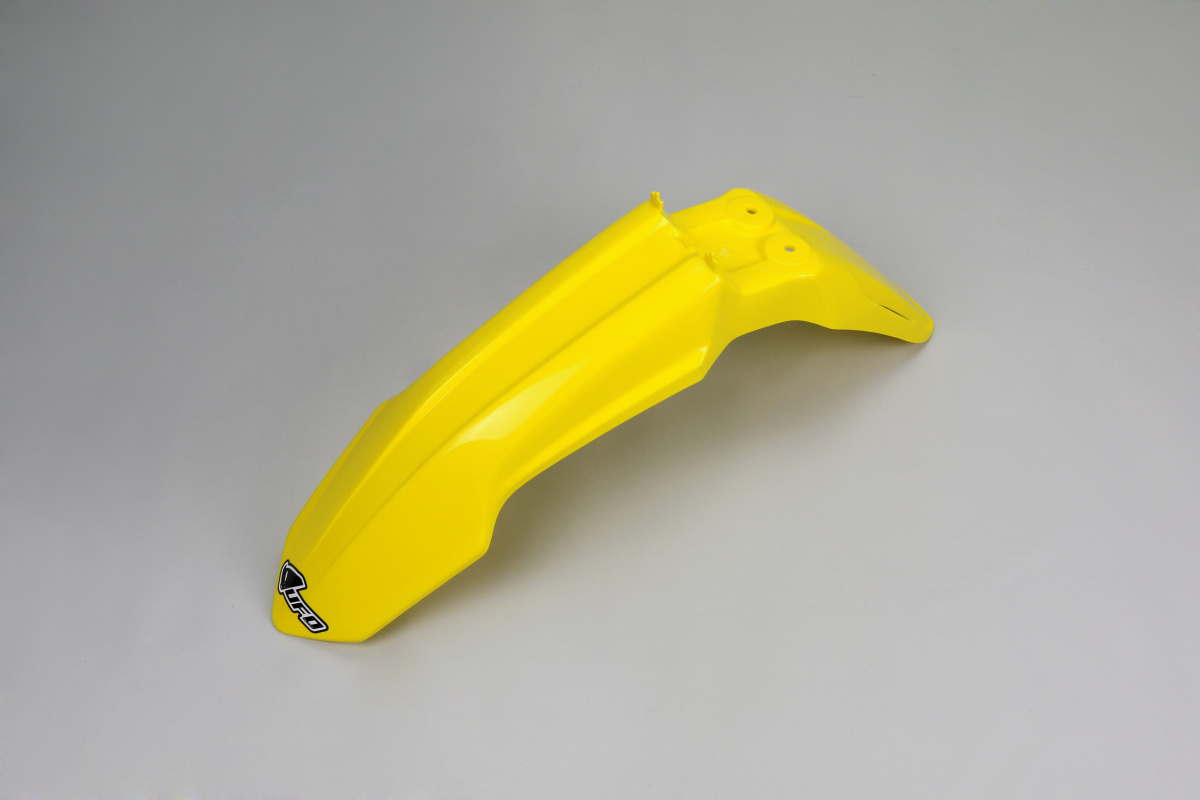 Parafanghi Anteriori giallo per Suzuki RMZ 250 (2010-18) - RMZ 450 (2008-17) - PLASTICHE REPLICA - SU04920-102 - Ufo Plast