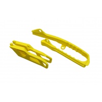 Chain guide+swingarm chain slider - yellow 102 - Suzuki - REPLICA PLASTICS - SU04946-102 - UFO Plast