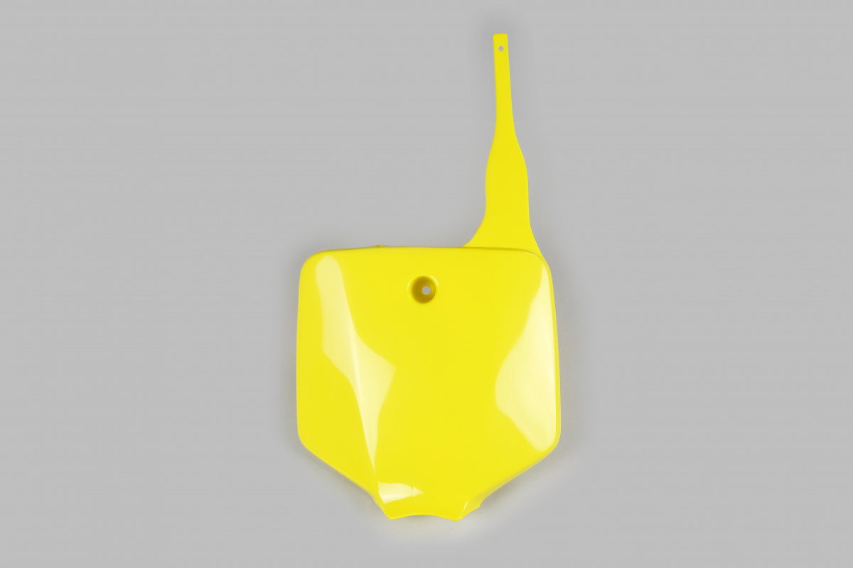 Portanumero anteriore - giallo - Suzuki - PLASTICHE REPLICA - SU03926-102 - UFO Plast
