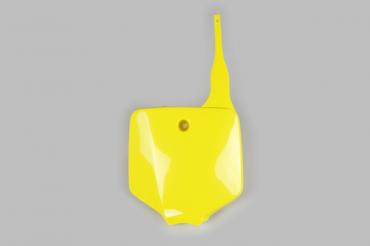 Portanumero Anteriore giallo per Suzuki RM 65 (2003-25) - PLASTICHE REPLICA - SU03926-102 - Ufo Plast