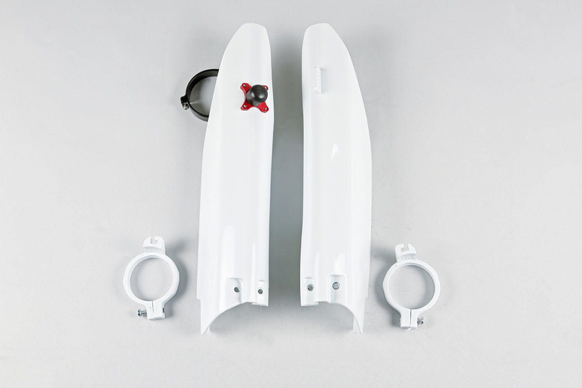 Parasteli + Quick Starter bianco per Suzuki RM 125 (2004-06) - RM 250 (2004-06) - PLASTICHE REPLICA - SU03973-041 - Ufo Plast
