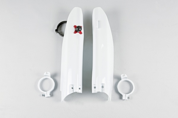 Fork slider protectors + quick starter - white 041 - Suzuki - REPLICA PLASTICS - SU03973-041 - UFO Plast