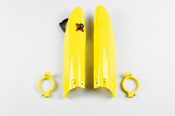 Fork slider protectors + quick starter - yellow 102 - Suzuki - REPLICA PLASTICS - SU03973-102 - UFO Plast