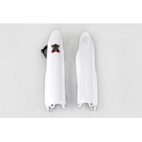 Fork slider protectors + quick starter - white 046 - Yamaha - REPLICA PLASTICS - YA03897-046 - UFO Plast