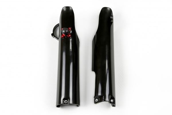 Fork slider protectors + quick starter - black - Yamaha - REPLICA PLASTICS - YA03884-001 - UFO Plast