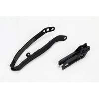 Chain guide+swingarm chain slider - black - Yamaha - REPLICA PLASTICS - YA04807-001 - UFO Plast