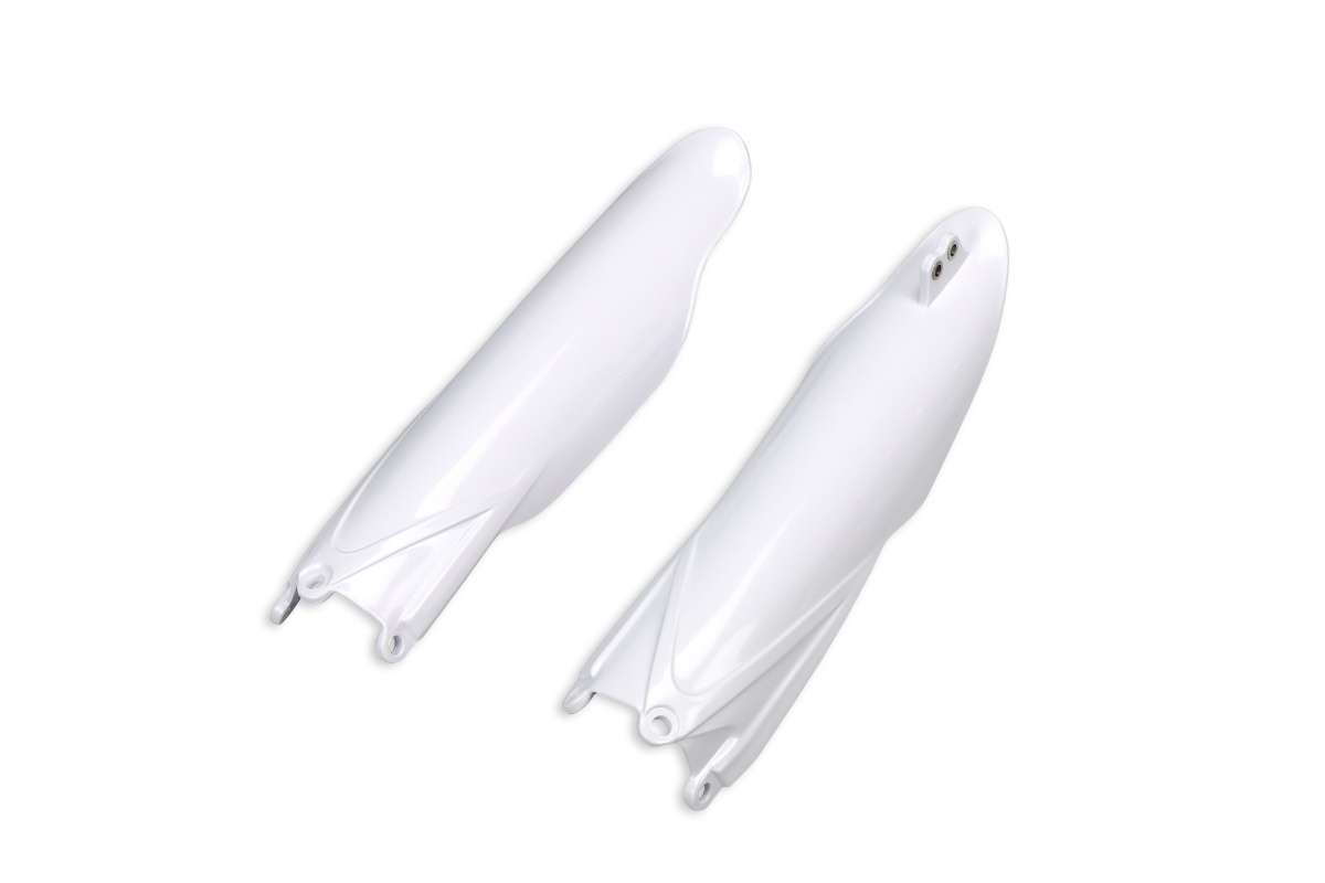 Fork Slider Protectors white for Yamaha YZ 125 (2022-25) - YZ 250 (2022-25) - YZF 250 (2010-23) - YZF 450 (2010-22) - REPLICA...