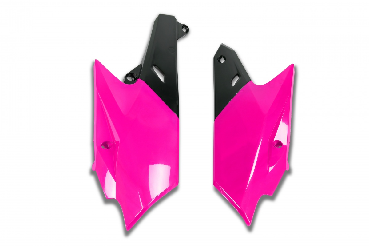 Fiancatine Laterali fuxia per Yamaha WRF 250 (2015-19) - YZF 450 (2014-17) - WRF 450 (2016-18) - PLASTICHE REPLICA - YA04839-...