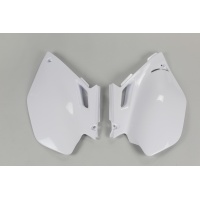 Fiancatine Laterali bianco per Yamaha YZF 250 (2003-05) - YZF 450 (2003-05) - PLASTICHE REPLICA - YA03862-046 - Ufo Plast