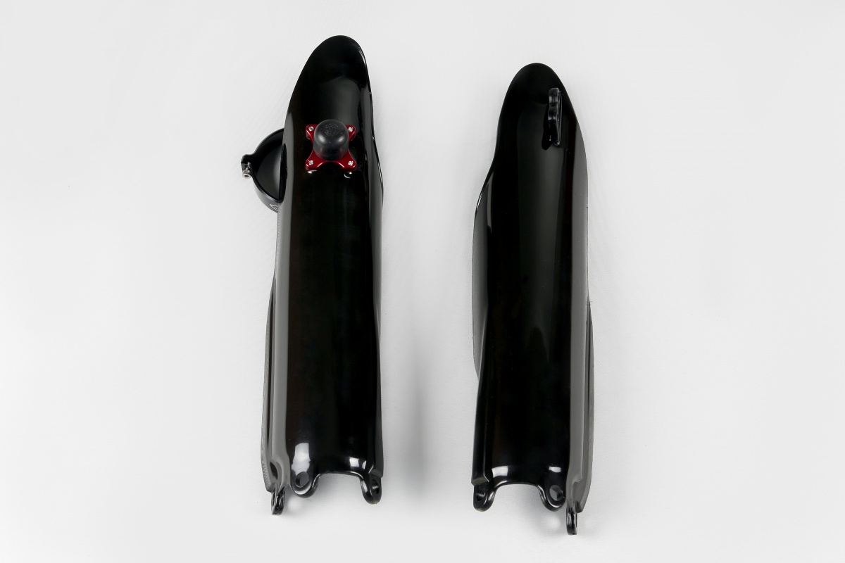 Fork Slider Protector + Quick Starter black for Yamaha YZ 125 - YZ 250 - YZF 250 - YZF 450 - REPLICA PLASTICS - YA03897-001 -...