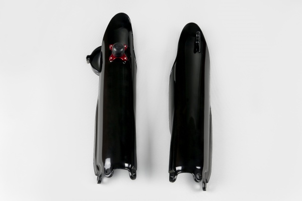 Fork Slider Protector + Quick Starter black for Yamaha YZ 125 - YZ 250 - YZF 250 - YZF 450 - REPLICA PLASTICS - YA03897-001 -...