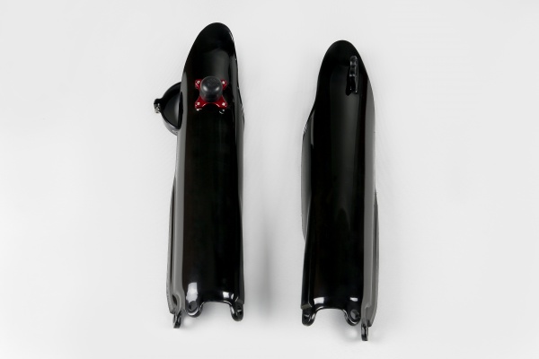 Fork slider protectors + quick starter - black - Yamaha - REPLICA PLASTICS - YA03897-001 - UFO Plast