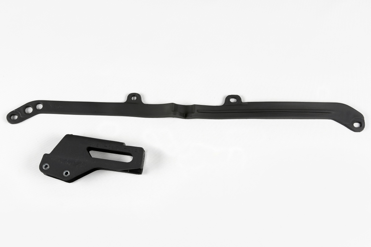 Chain guide+swingarm chain slider - black - Yamaha - REPLICA PLASTICS - YA04803-001 - UFO Plast