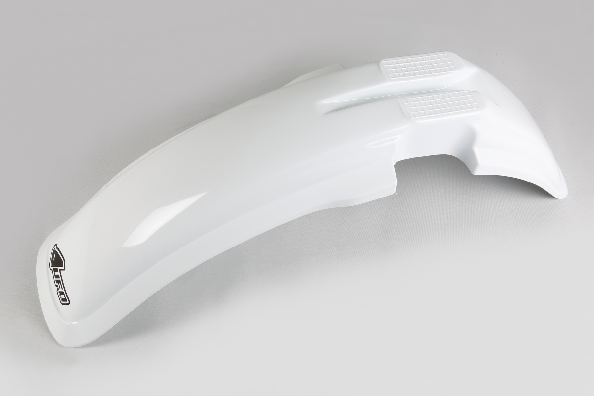 White UFO Plastics Universal Supermoto Front Fender Color: White PA01027-041 Design 1 