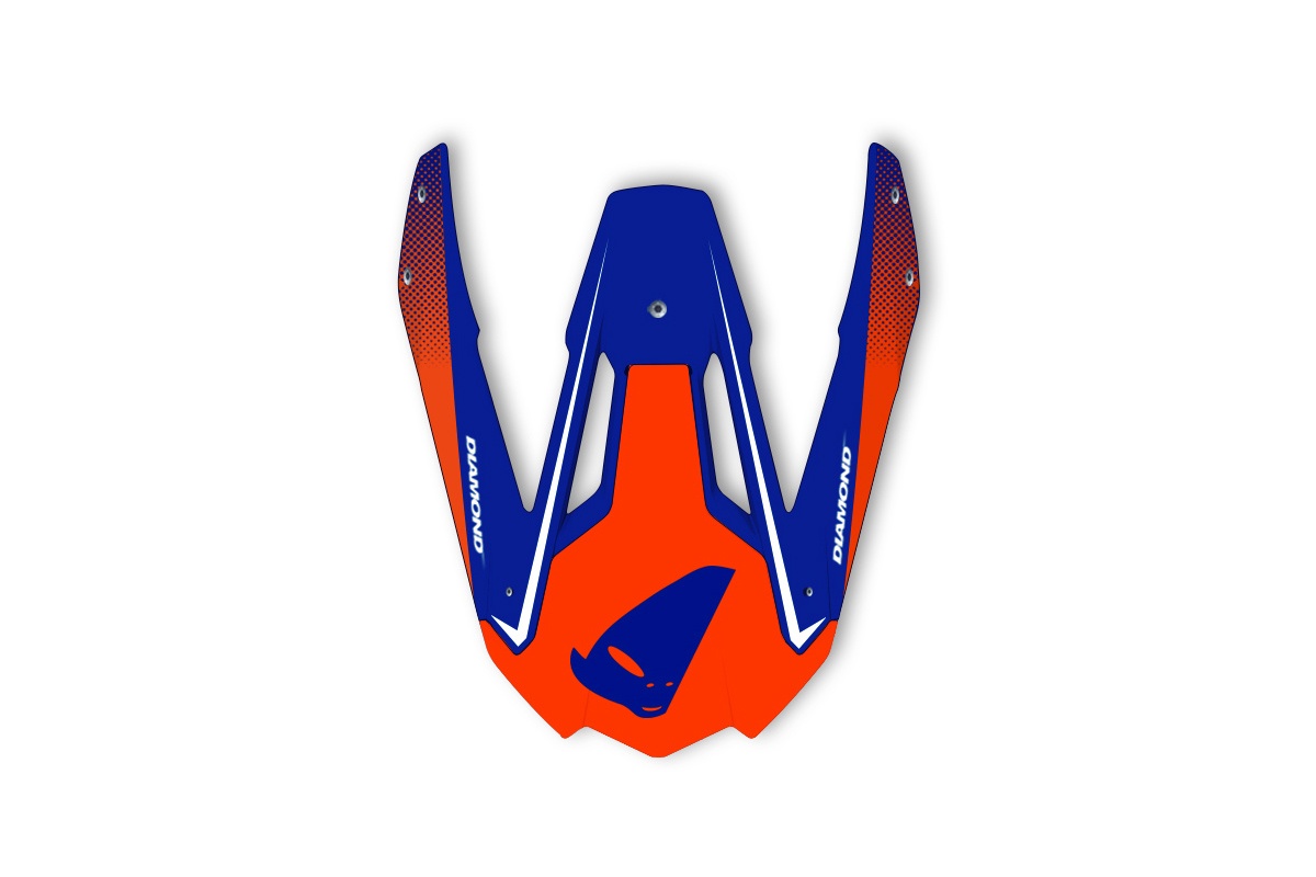 Visor for motocross Diamond helmet blue and red - PROTECTION - HR093 - UFO Plast