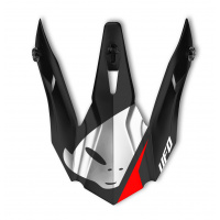 Frontino casco motocross Quiver Ontake bianco e nero - PROTEZIONI - HR126 - Ufo Plast