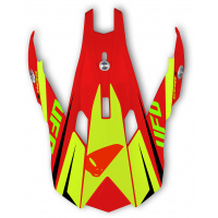 frontino casco motocross Interceptor II Genix rosso - Ricambi caschi - HR053 - UFO Plast