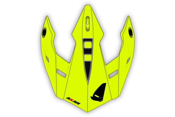 Frontino casco Akan Enduro Adventure giallo fluo - Ricambi caschi - HR133-DFLU - UFO Plast