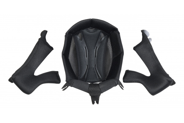 Cuffia e guanciali per casco motocross Quiver nero - Ricambi caschi - HR130-K - UFO Plast