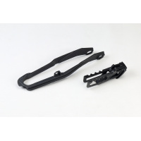 Chain guide+swingarm chain slider - black - Honda - REPLICA PLASTICS - HO04697-001 - UFO Plast