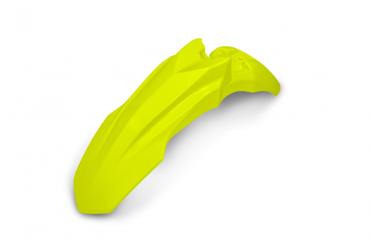 Parafanghi Anteriori giallo fluoro per Honda CRF 110F (2019-25) - PLASTICHE REPLICA - HO04698-DFLU - Ufo Plast