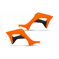 Radiator Covers neon orange for Honda CRF 110F (2019-25) - REPLICA PLASTICS - HO05600-FFLU - Ufo Plast