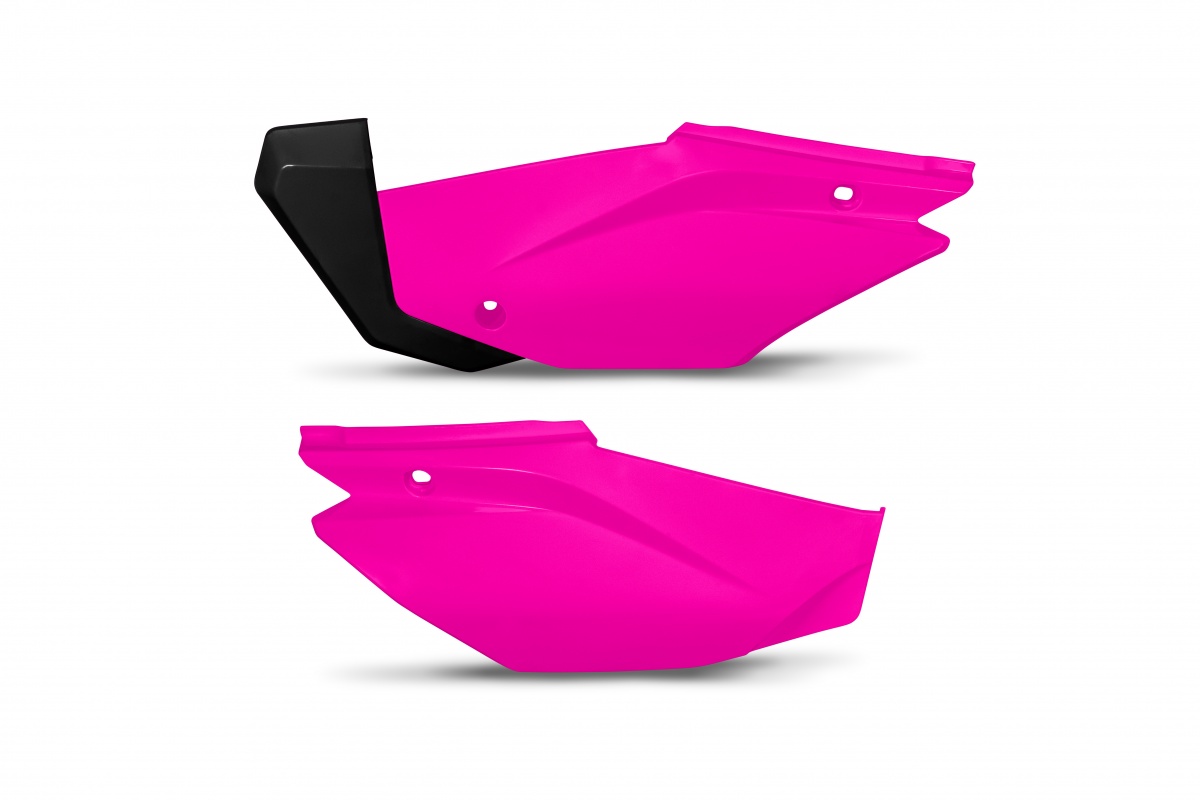 Fiancatine Laterali fuxia per Honda CRF 110F (2019-25) - PLASTICHE REPLICA - HO05601-P - Ufo Plast