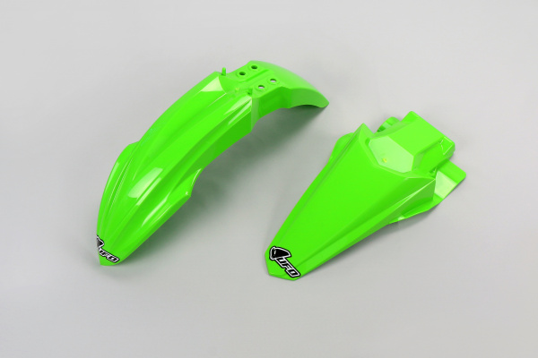 Fenders kit - neon green - Kawasaki - REPLICA PLASTICS - KAFK222-AFLU - UFO Plast