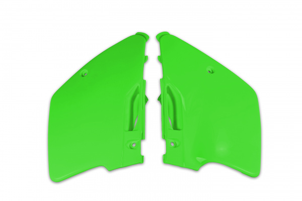 Fiancatine laterali - verde fluo - Kawasaki - PLASTICHE REPLICA - KA02769-AFLU - UFO Plast