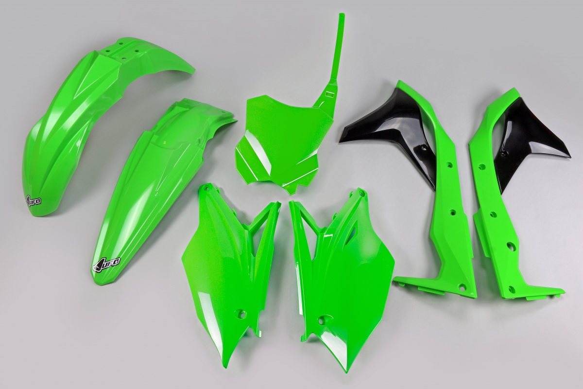 Plastic Kit OEM Color 20 for Kawasaki KXF 250 (2018-20) - REPLICA PLASTICS - KAKIT225-999K - Ufo Plast
