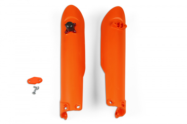 Fork slider protectors + quick starter - neon orange - Ktm - REPLICA PLASTICS - KT04057-FFLU - UFO Plast