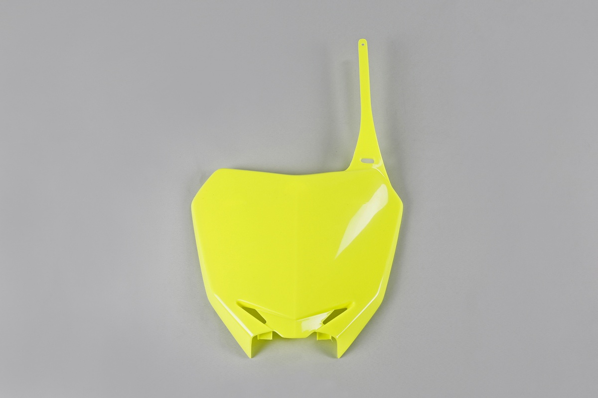Front number plate - neon yellow - Suzuki - REPLICA PLASTICS - SU04919-DFLU - UFO Plast