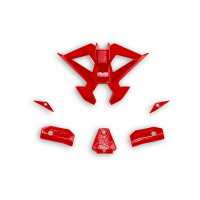 Mouthpiece & fixing accessories for motocross Diamond helmet red - Helmet spare parts - HR058-BFLU - UFO Plast
