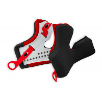 Cheek pads for motocross Interceptor & Warrior helmet with fast removable system red - Helmet spare parts - HR022-B - UFO Plast