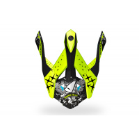 Frontino casco motocross Intrepid nero e giallo fluo - Ricambi caschi - HR139 - UFO Plast