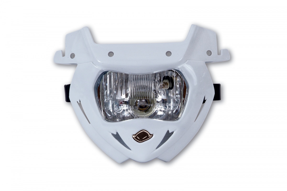 Replacement plastic for motocross Panther headlight lower part white - Headlight - PF01711-041 - UFO Plast