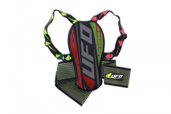 Motocross back protector Kombat for kids short red and green - Back supports - PS02353-B - UFO Plast